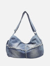 Raw Hem Gradient Crossbody Bag For womenUpgrade your style with the Raw Hem Gradient Crossbody Bag! This Large-sized bag is made from high-quality denim, giving it a trendy and chic look. Carry all your esHandbagPlush Fashion ShopPlush Fashion ShopRaw Hem Gradient Crossbody Bag