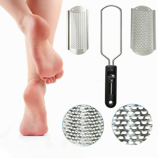 Pro 2 In1 Foot Callus Remover File Rasp Scraper Cracked Pedicure Rough Tool Colossal Foot Scrubber - Plush Fashions Shop 