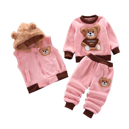 Boys And Girls Fashion Casual Three Pieces Set - Plush Fashions Shop 