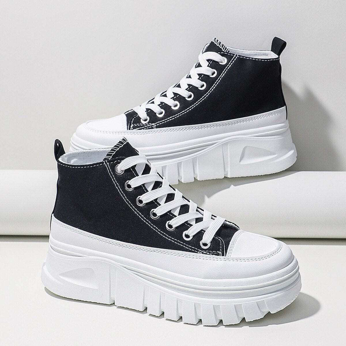 Women Lace-Up Front High Top Platform Canvas ShoesName: Canvas ShoesMaterials: Canvas Shoes
These women's Canvas Shoes feature a stylish lace-up front and a high top platform design. Canvas Shoes with a flat heel, tShoePlush Fashion ShopPlush Fashion ShopCanvas Shoes