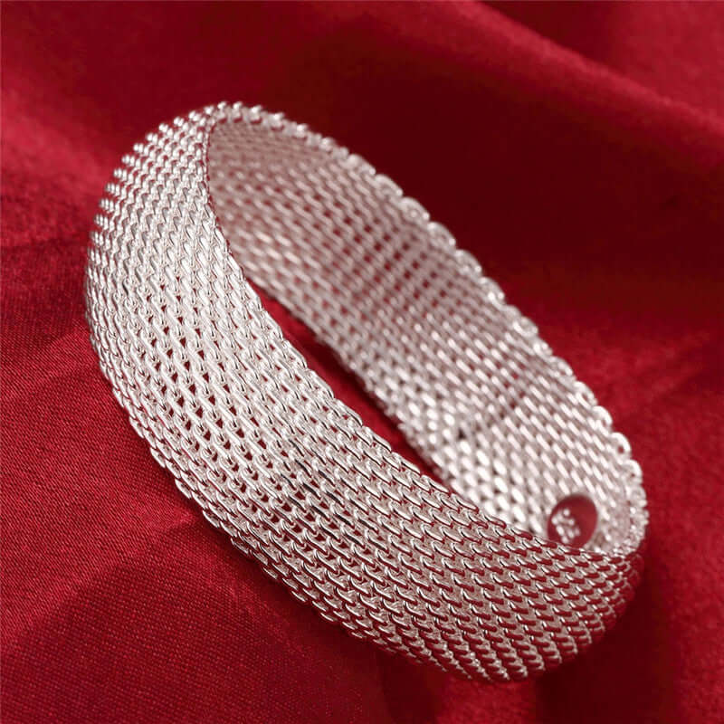 Women's silver mesh bracelet - Plush Fashions Shop 