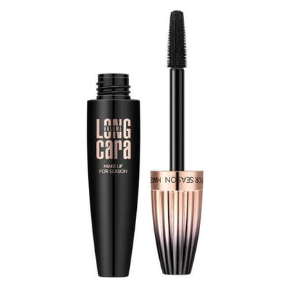 Eyelash Mascara 4D Silk Fiber, Long Curling Black Waterproof Fiber Mascara tube and brush.