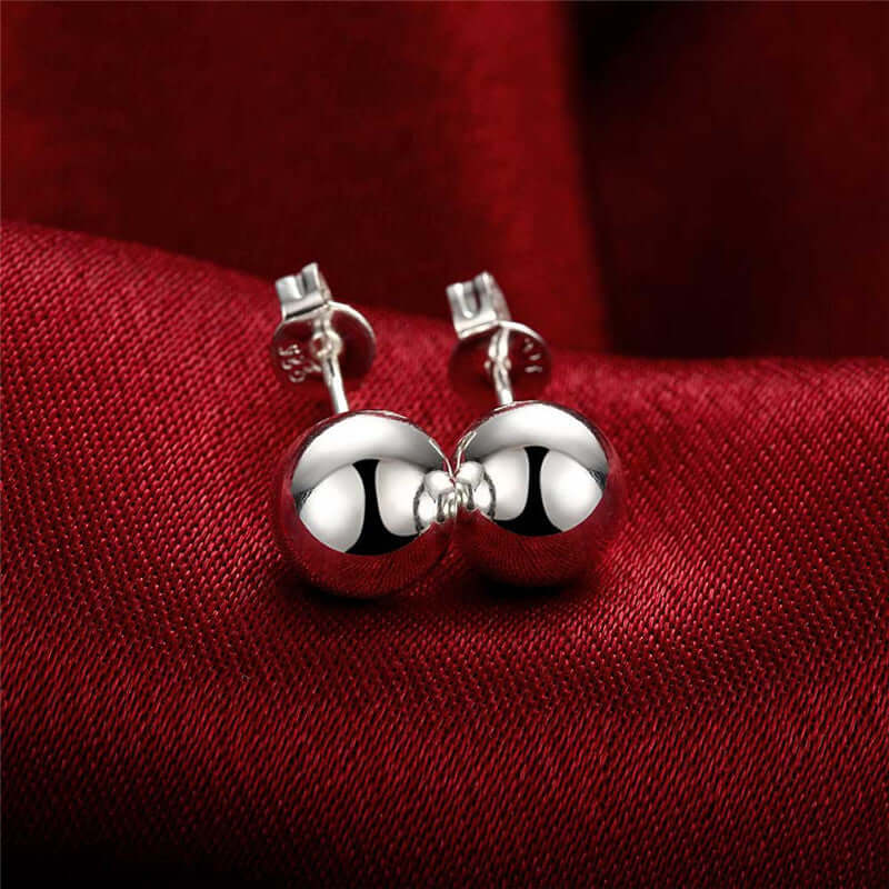 Creative 6M 8M 10M Bead Stud Earrings - Plush Fashions Shop 