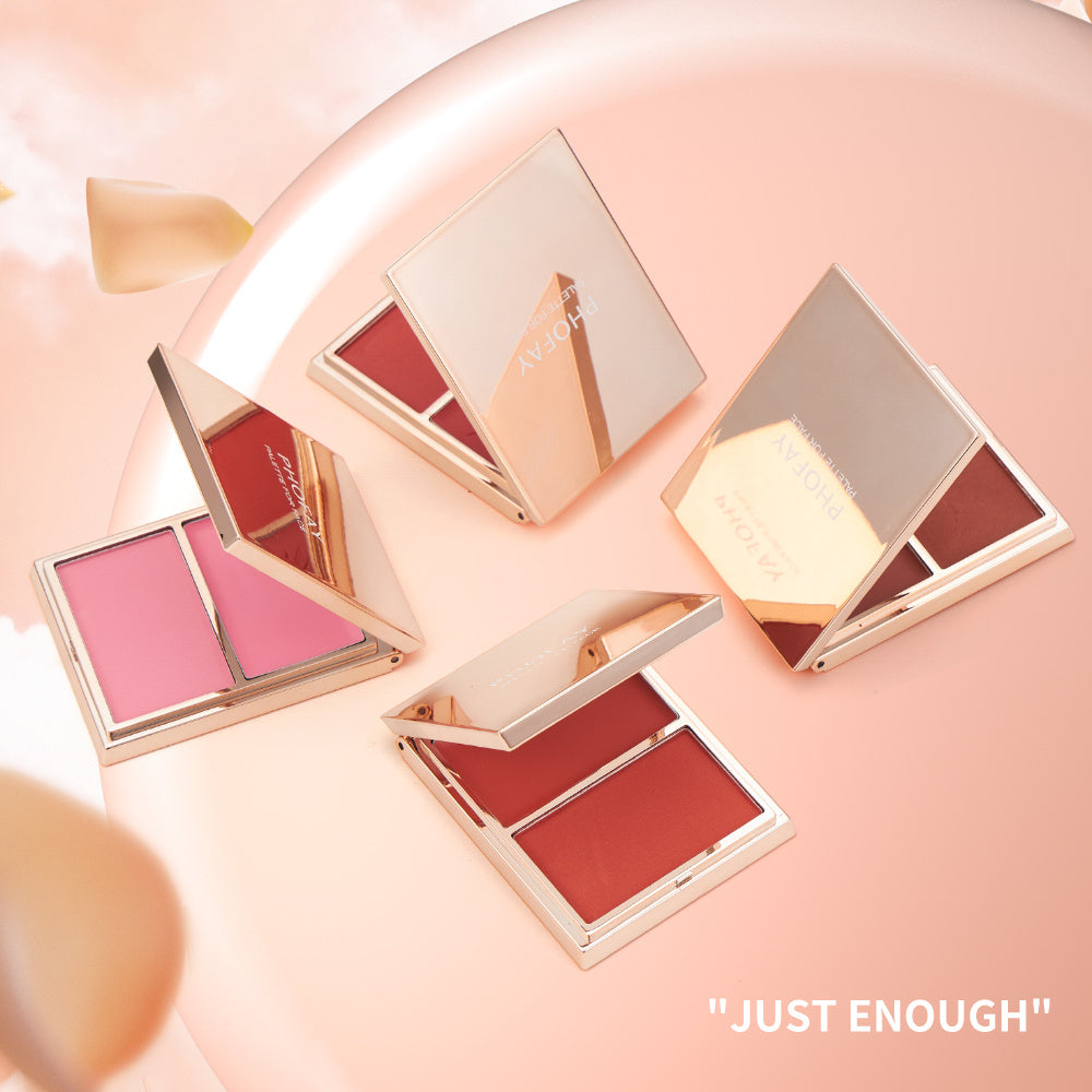 PHOFAY Double-Take Cream & Powder Blush DuoCreate a flawless, weightless look with PHOFAY's Double-Take Cream &amp; Powder Blush Duo. The smooth cream and warm powder combo adds definition and a sun-kissed glBlushPlush Fashion ShopPlush Fashion ShopCream & Powder Blush Duo