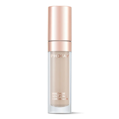 PHOFAY Super Coverage Concealer bottle with rose gold cap, full-coverage makeup product.