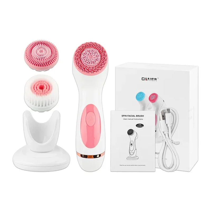 Professional title: "Advanced Ultrasonic Facial Cleansing Brush with Multi-Functionality"