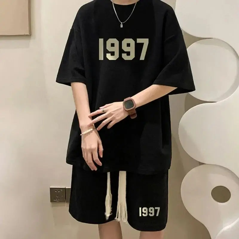 Oversized Loose Waffle Casual Jogging Suit for Men