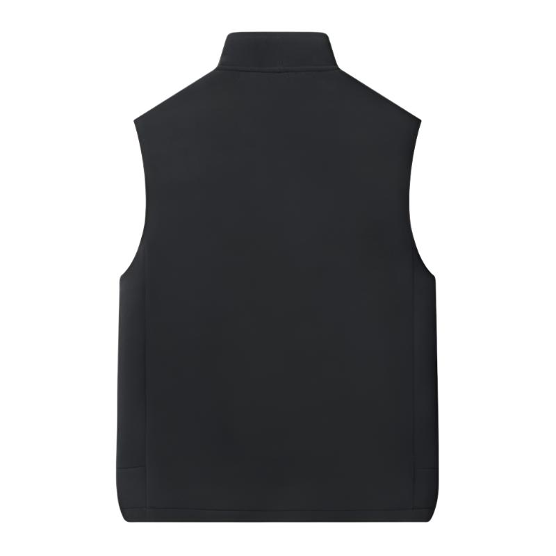 Men's wool winter vest with polar fleece fabric in solid color design.