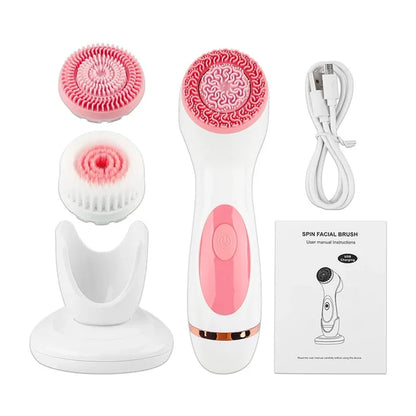 Professional title: "Advanced Ultrasonic Facial Cleansing Brush with Multi-Functionality"