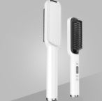 Profissional Hair Straightener Electric Hot Comb with Anti-scalding Ceramic Design in White