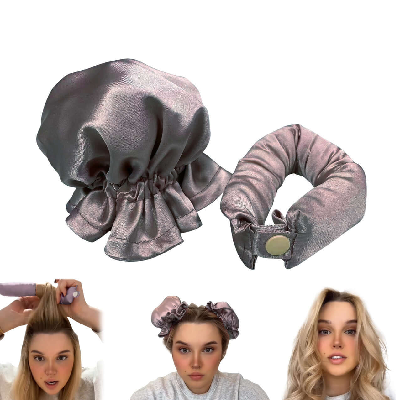 New Heatless Curl Stick With Cloth Cover Cute Ball Head Hair Curler - Plush Fashions Shop 