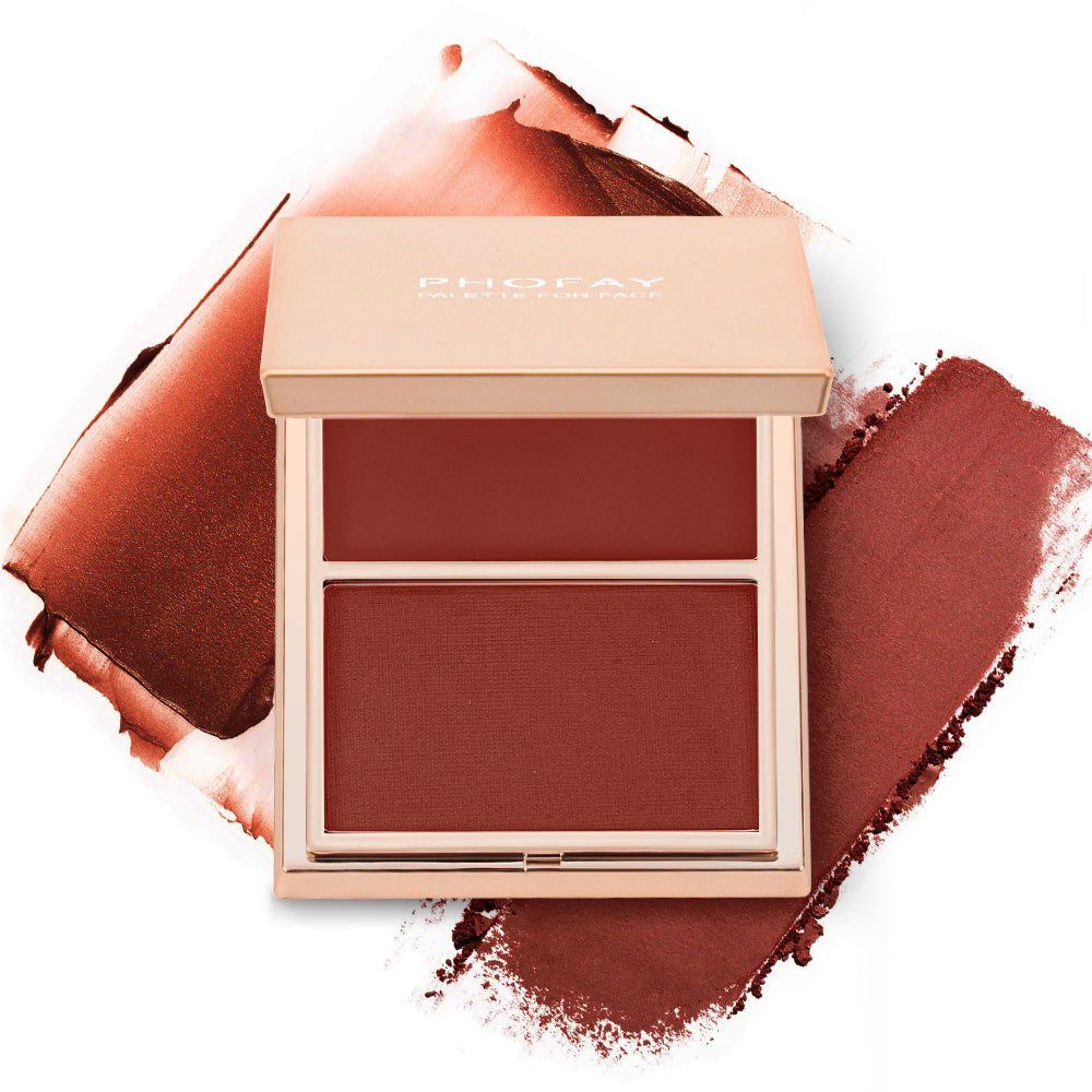 PHOFAY Double-Take Cream & Powder Blush DuoCreate a flawless, weightless look with PHOFAY's Double-Take Cream &amp; Powder Blush Duo. The smooth cream and warm powder combo adds definition and a sun-kissed glBlushPlush Fashion ShopPlush Fashion ShopCream & Powder Blush Duo