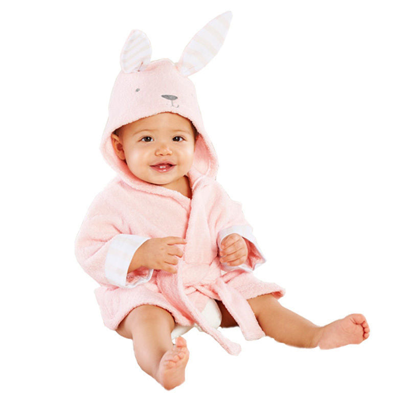 Infant Fashion Simple Cartoon Animal Bathrobe - Plush Fashions Shop 