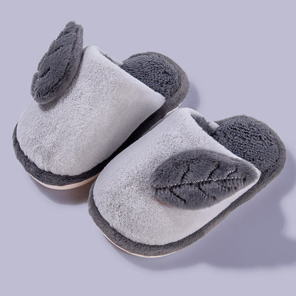 Parent-child Cute Cartoon Indoor Non-slip Soft-soled Cotton Slippers - Plush Fashions Shop 