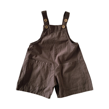 Cotton Breathable Thin Section Boys And Girls Overalls - Plush Fashions Shop 