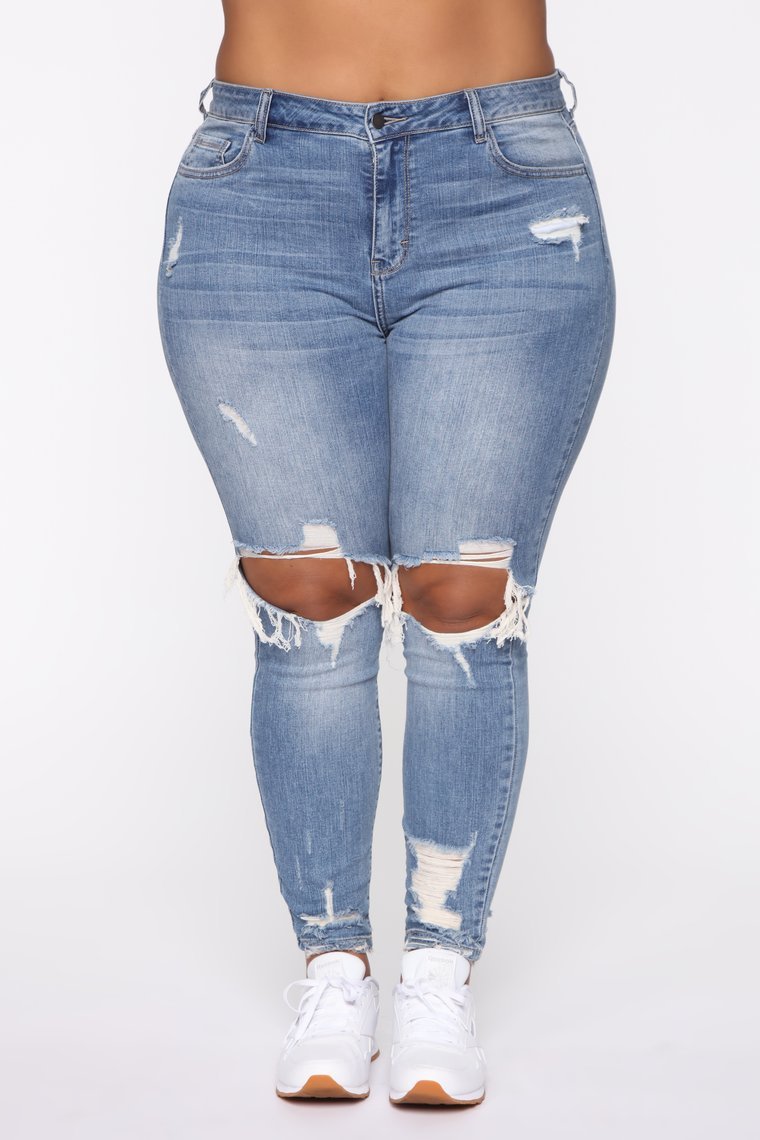 Stretch Ripped Women Plus Size Jeans Plus Size Jeans - Plush Fashions Shop 