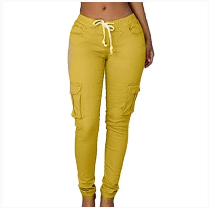 Women's multi-bag casual pants - Plush Fashions Shop 