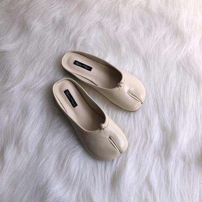 Trotter Shoes Toe Flat Shoes Female Lazy Half Slippers