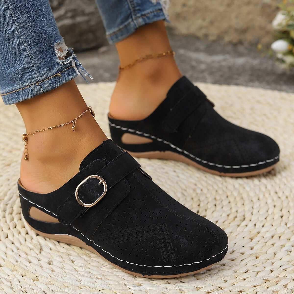 Suede Round Toe Wedge SandalsElevate your style with these Suede Round Toe Wedge Sandals. Mid heels provide comfortable support while the Elastomer and Suede material ensure durability. ImportedShoesPlush Fashion ShopPlush Fashion ShopSuede Round Toe Wedge Sandals