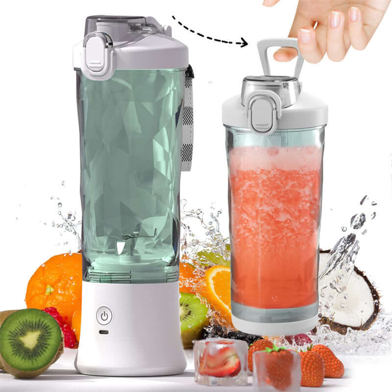 Portable Blender Juicer Personal Size Blender for Shakes and Smoothies - Plush Fashions Shop 