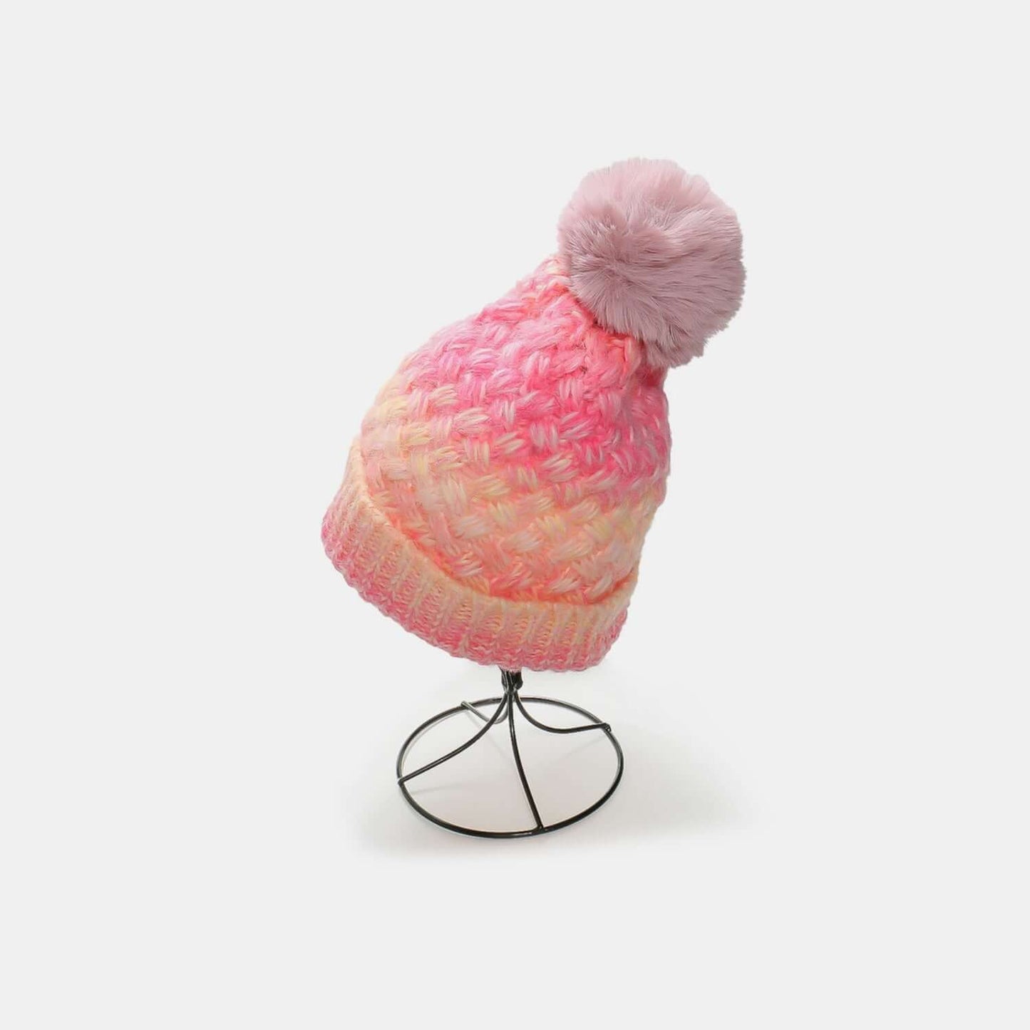 Gradient Knit Hat with PompomStay warm and stylish with our Gradient Knit Hat with Pompom! Made with a soft and cozy blend of acrylic and polyester, this imported hat is the perfect addition to HatPlush Fashion ShopPlush Fashion ShopGradient Knit Hat