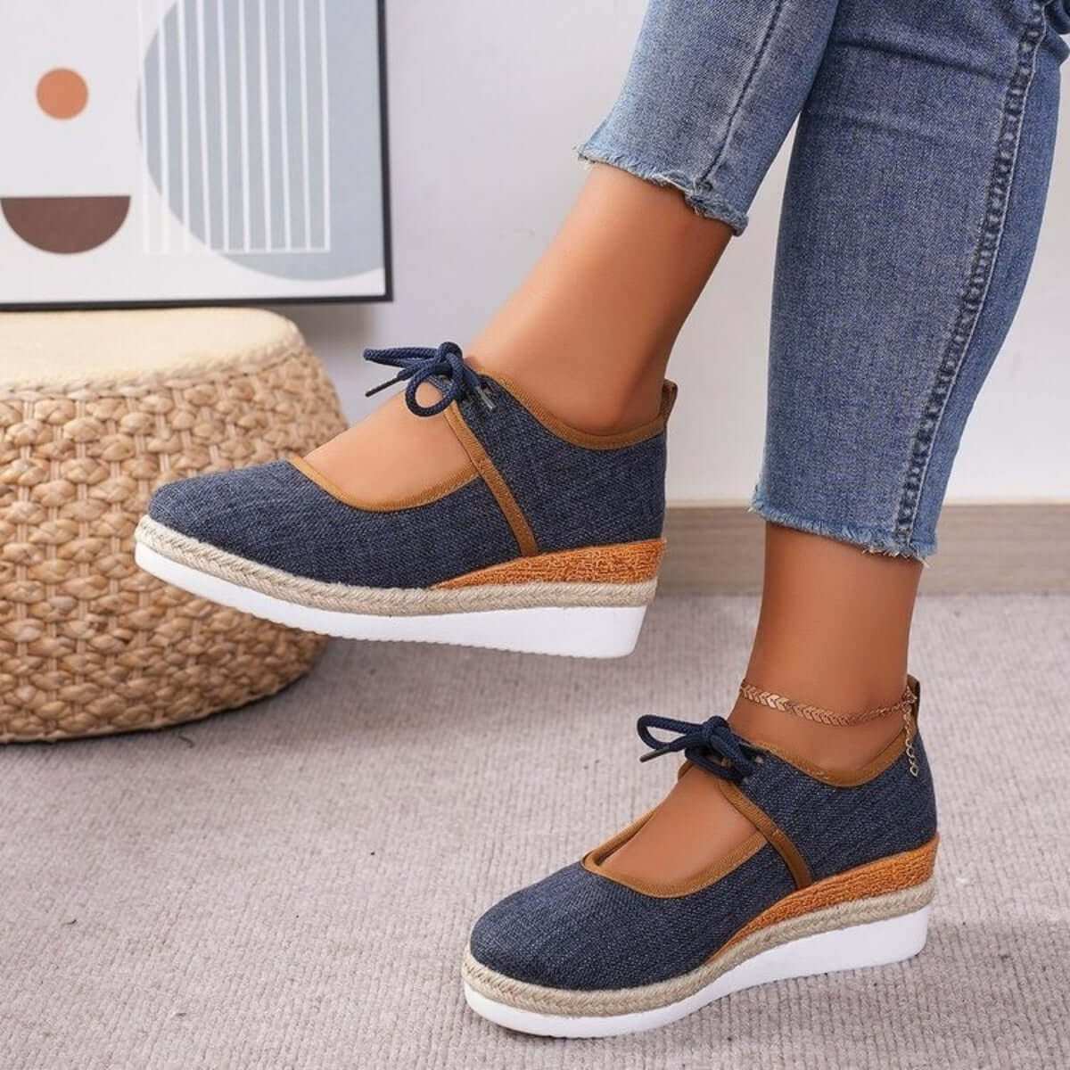 Tied Cutout Wedge Slip-OnsStep into style and comfort with our Tied Cutout Wedge Slip-Ons! Made with high-quality elastomer and polyester materials, these mid heel shoes are perfect for any oShoesPlush Fashion ShopPlush Fashion ShopTied Cutout Wedge Slip-Ons