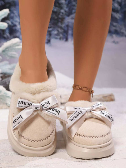 Bow Suede Platform Plush SlippersWrap your feet in luxury with our Bow Suede Platform Plush Slippers. The soft suede material and platform design provide ultimate comfort, while the stylish bow addsSlippersPlush Fashion ShopPlush Fashion ShopBow Suede Platform Plush Slippers