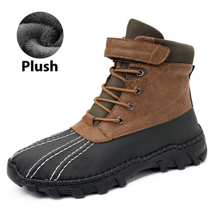 Winter Fleece Lace-up Snow Boots For Men & Women Waterproof And Anti-sStay warm and stylish in our unique lace-up snow boots! Made with high-quality microfiber and Oxford cloth, these boots are not only comfortable but also waterproof BootsPlush Fashion ShopPlush Fashion ShopMen Women Waterproof