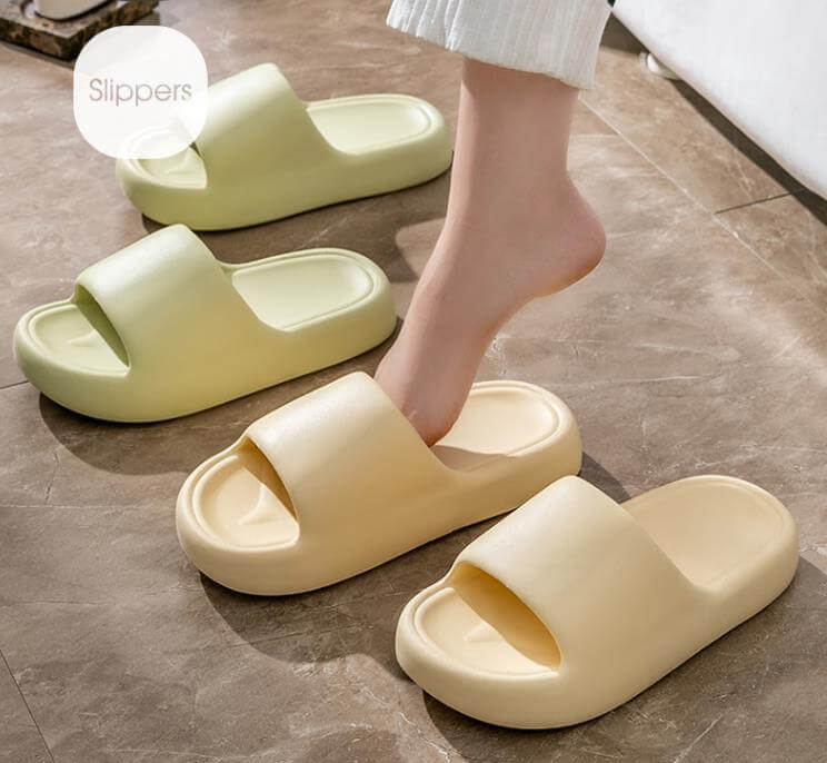 Bread Shoes Home Slippers Non-slip Indoor Bathroom Slippers - Plush Fashions Shop 