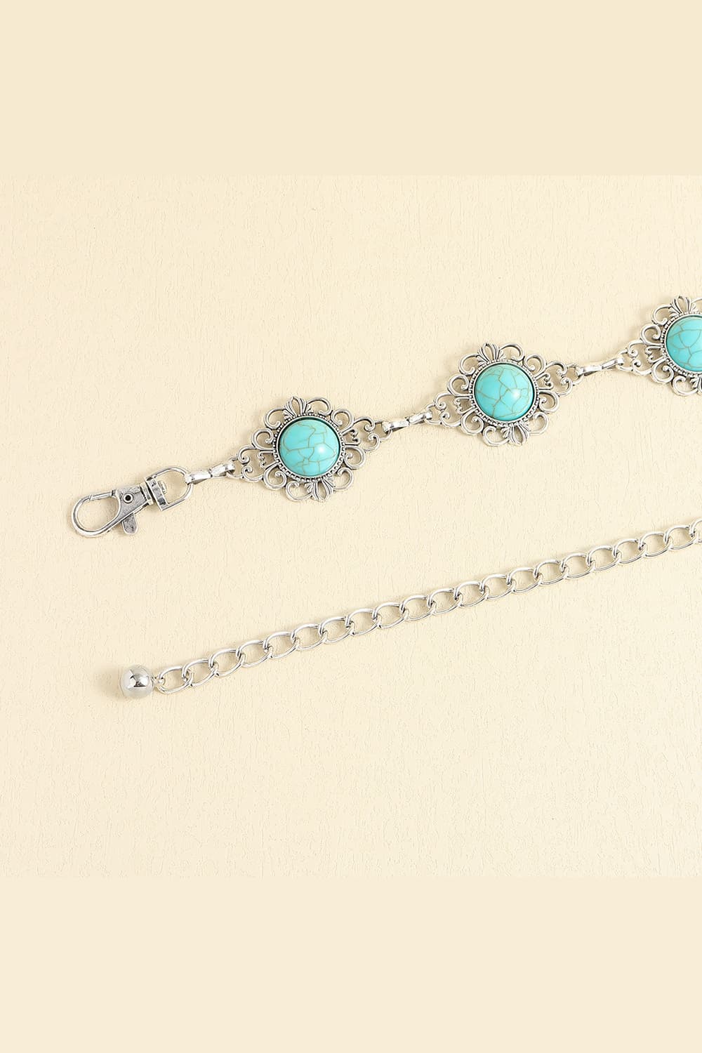 Vintage Turquoise Alloy BeltStep into style with our Vintage Turquoise Alloy Belt! Made with high-quality alloys and stunning turquoise accents, this imported belt will add a touch of elegance BracletPlush Fashion ShopPlush Fashion ShopVintage Turquoise Alloy Belt