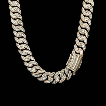 Miami Buckle Cuban Chain Real Gold Plating Bracelet - Plush Fashions Shop 