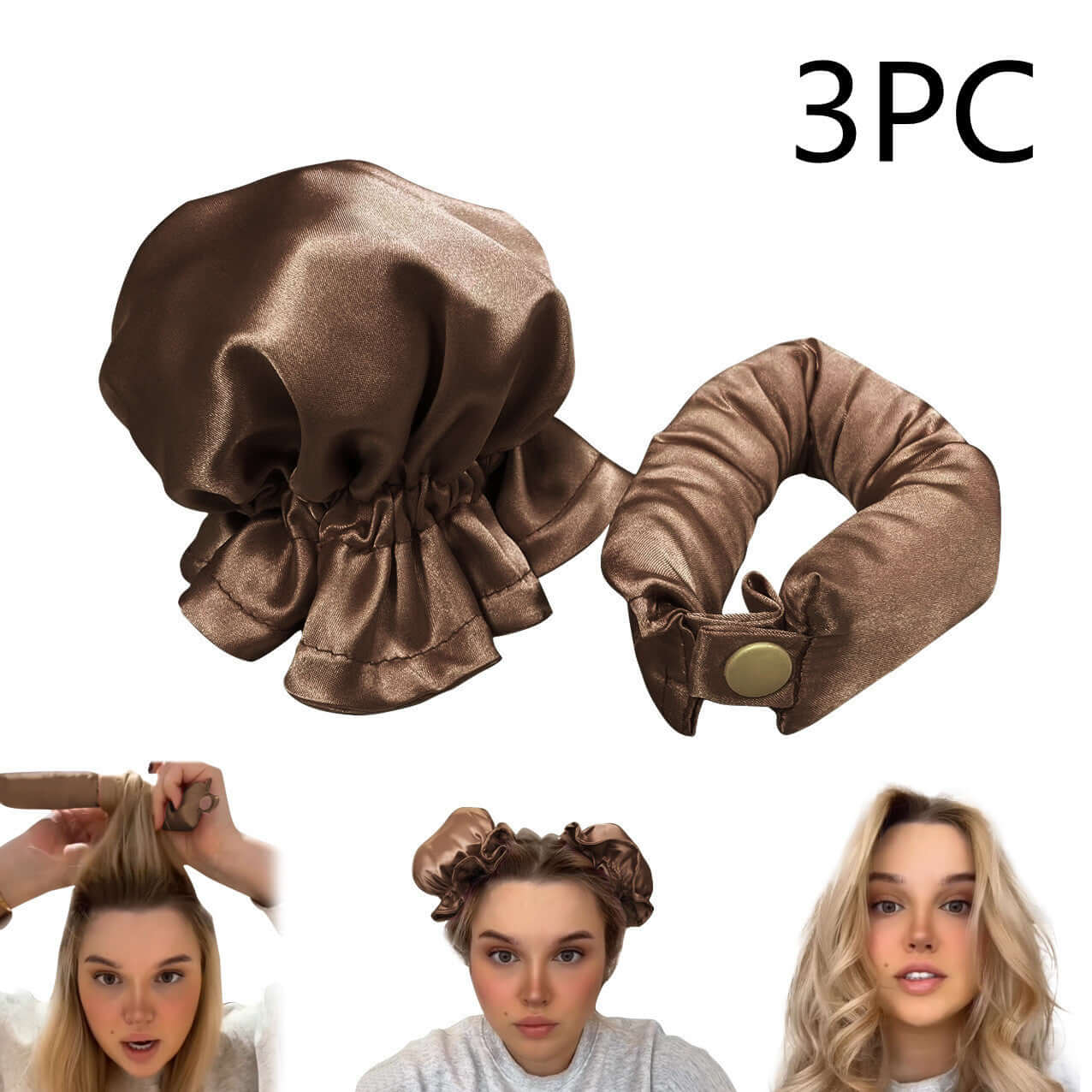 New Heatless Curl Stick With Cloth Cover Cute Ball Head Hair Curler - Plush Fashions Shop 