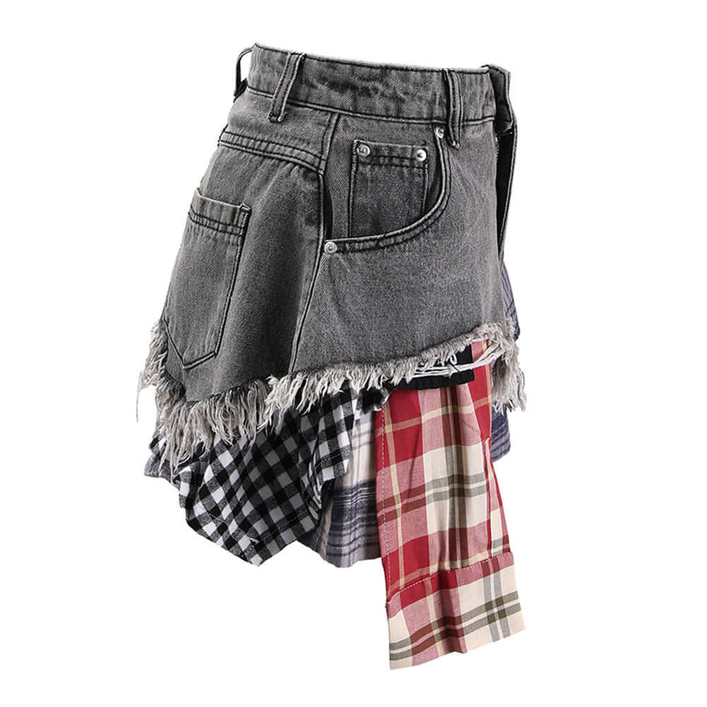 Deconstructing Design Sense Denim Skirt Female Irregular - Plush Fashions Shop 