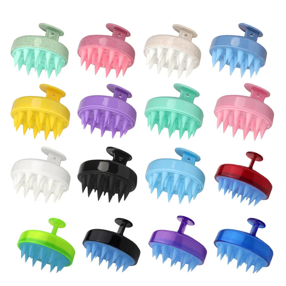 Silicone Shampoo Brush Head Scalp Massage Comb - Plush Fashions Shop 