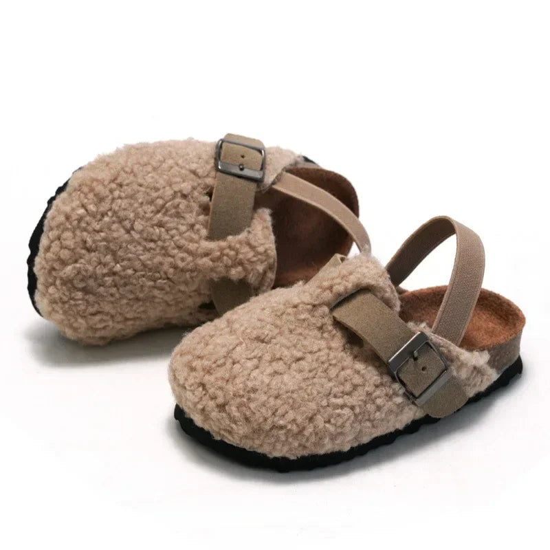 Children's Fleece Baby Boys Girls Pre walker Footwear Winter Warm Soft Sole Shoes