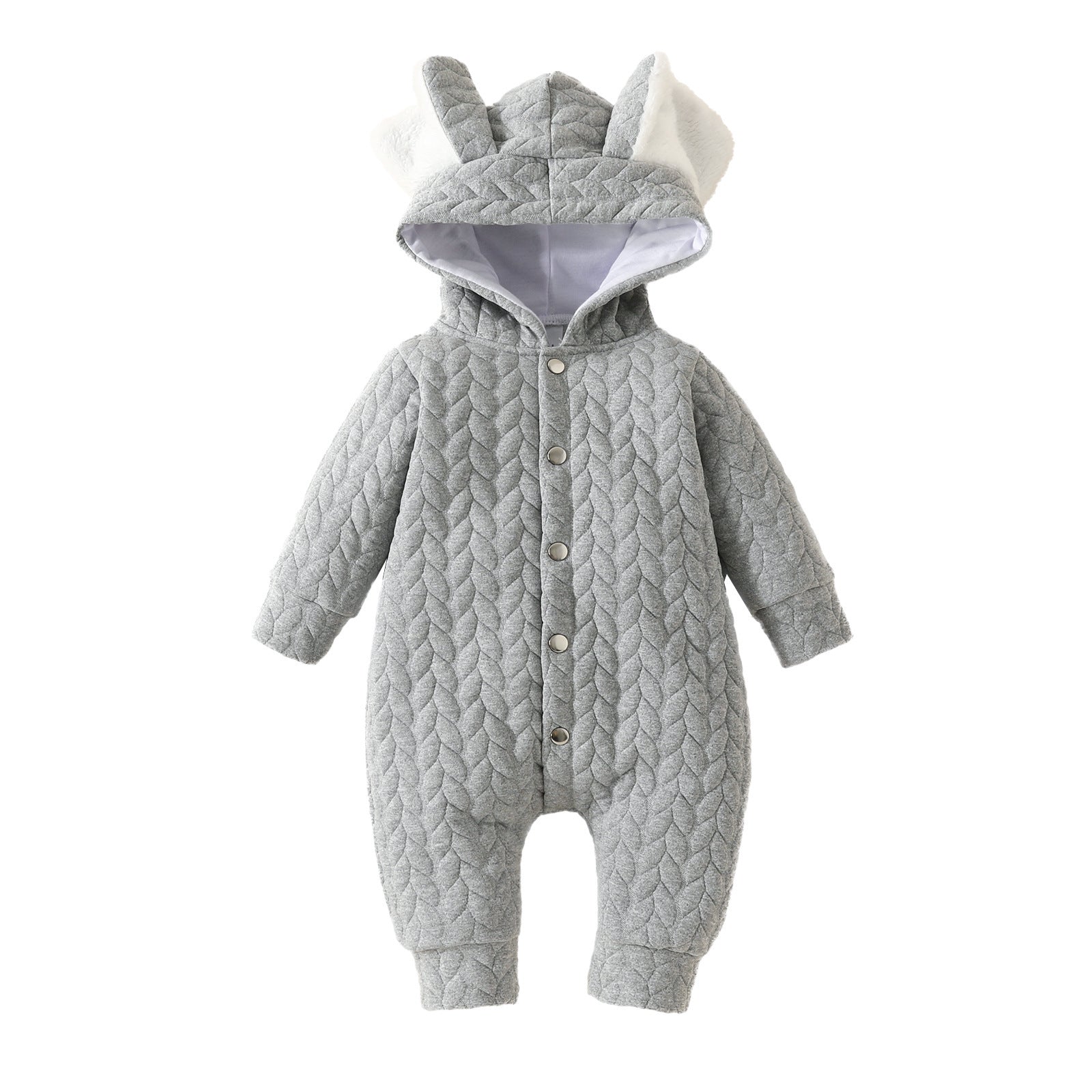 Infant Hooded Romper Outer Wear - Plush Fashions Shop 