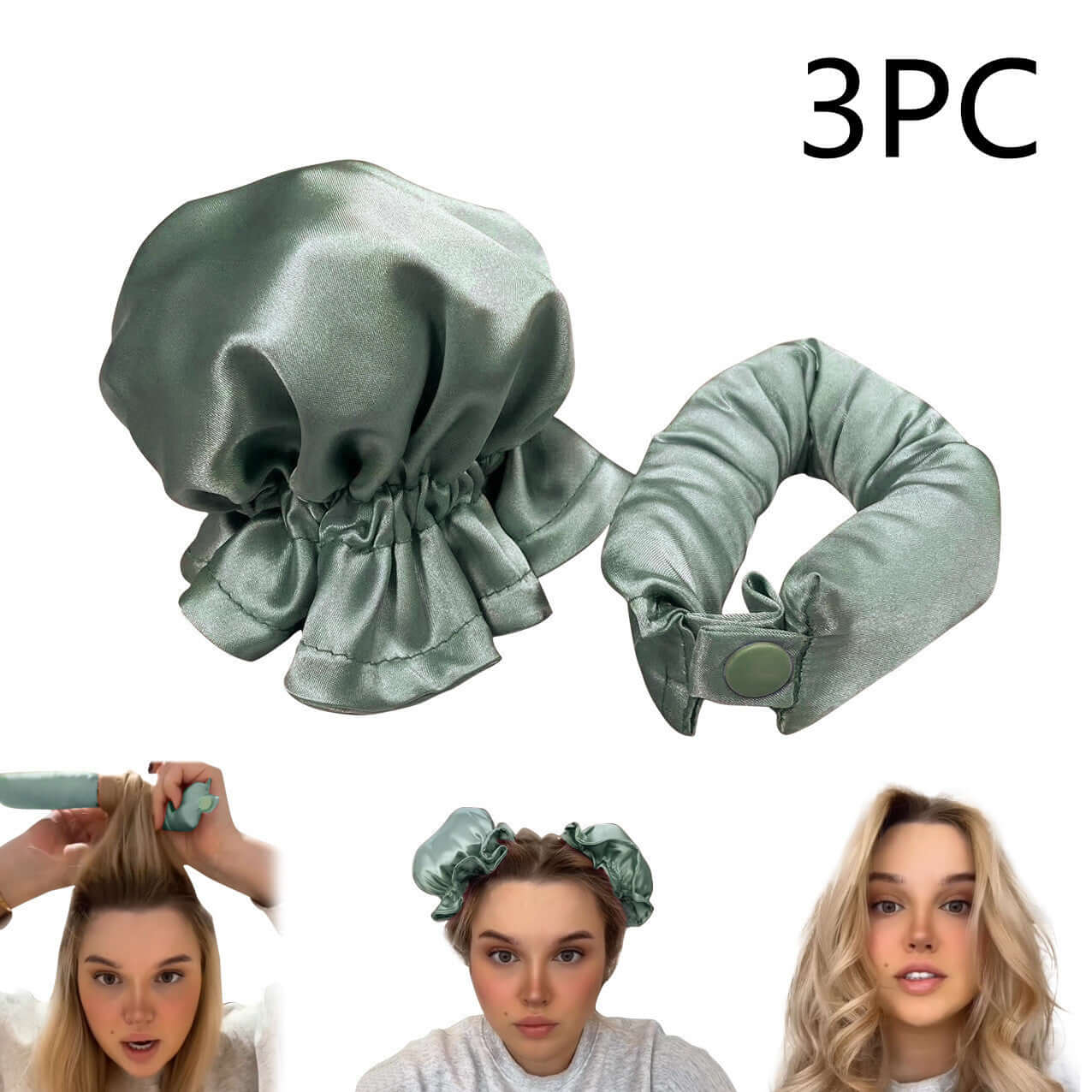 New Heatless Curl Stick With Cloth Cover Cute Ball Head Hair Curler - Plush Fashions Shop 