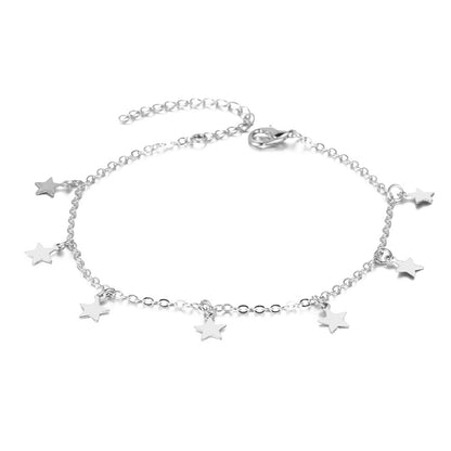 Simple Star Fashion Anklet Jewelry - Plush Fashions Shop 