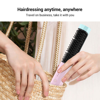 Straightening Comb Rechargeable Hair Wireless Straightener - Plush Fashions Shop 