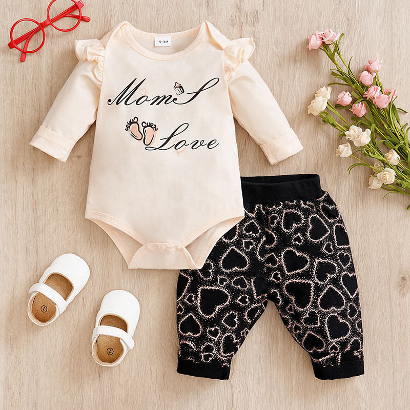 Children's One-year-old Baby And Infant Overalls Clothes Children's Spring Two-piece Suit - Plush Fashions Shop 