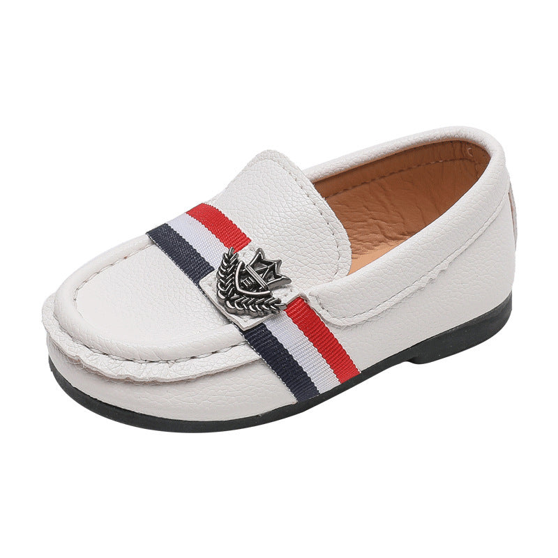 Boys' British Style Retro Lazy Slip-on Moccasin Shoes - Plush Fashions Shop 