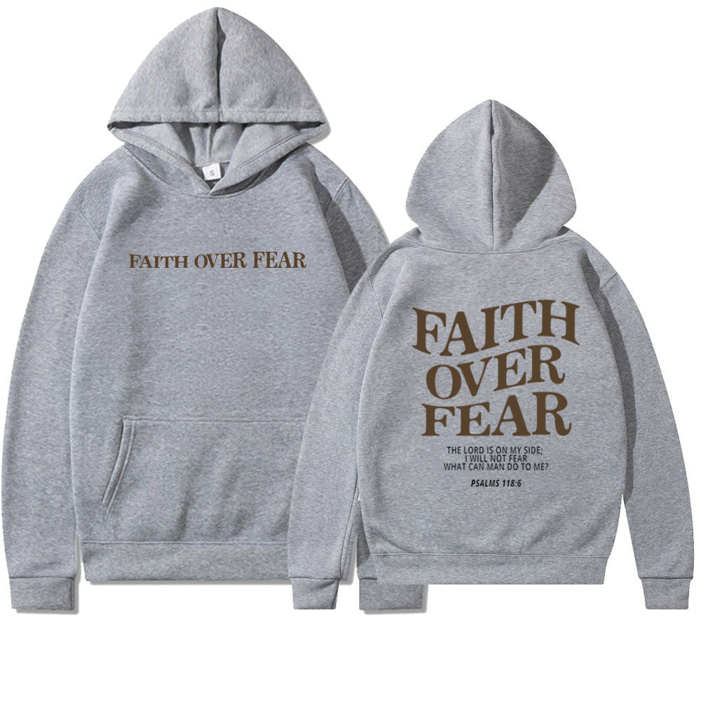 Faith Over Fear Men's And Women's Hoodies Sweater - Plush Fashions Shop 