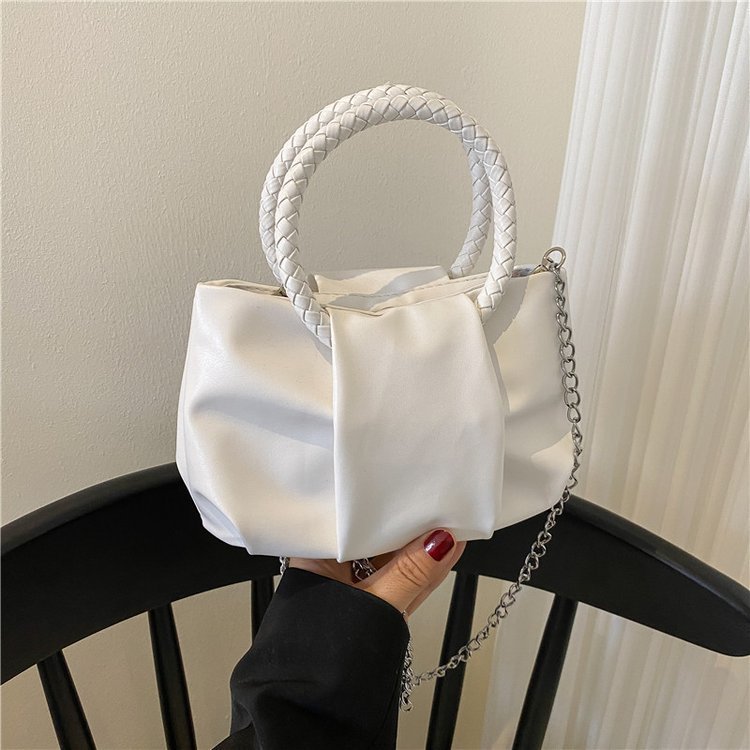 Portable Cloud Underarm Pleated Tote Chain Crossbody Bag