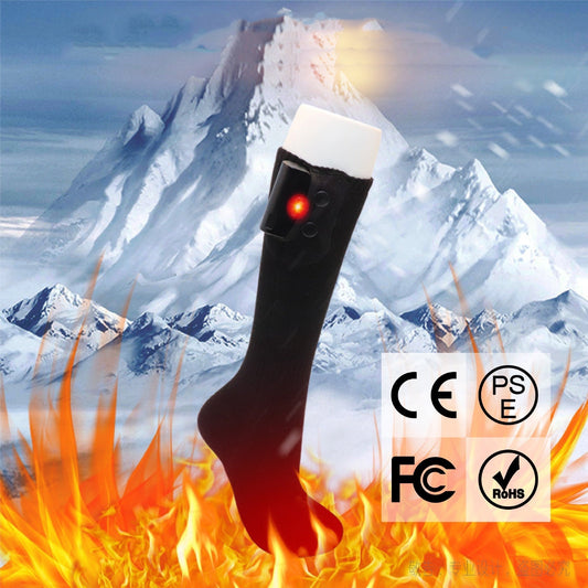 Heating cotton socks with adjustable temperature settings for cold weather.