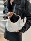 PU Leather Shoulder Bag with bonus EarPods bag, stylish and spacious for daily essentials.