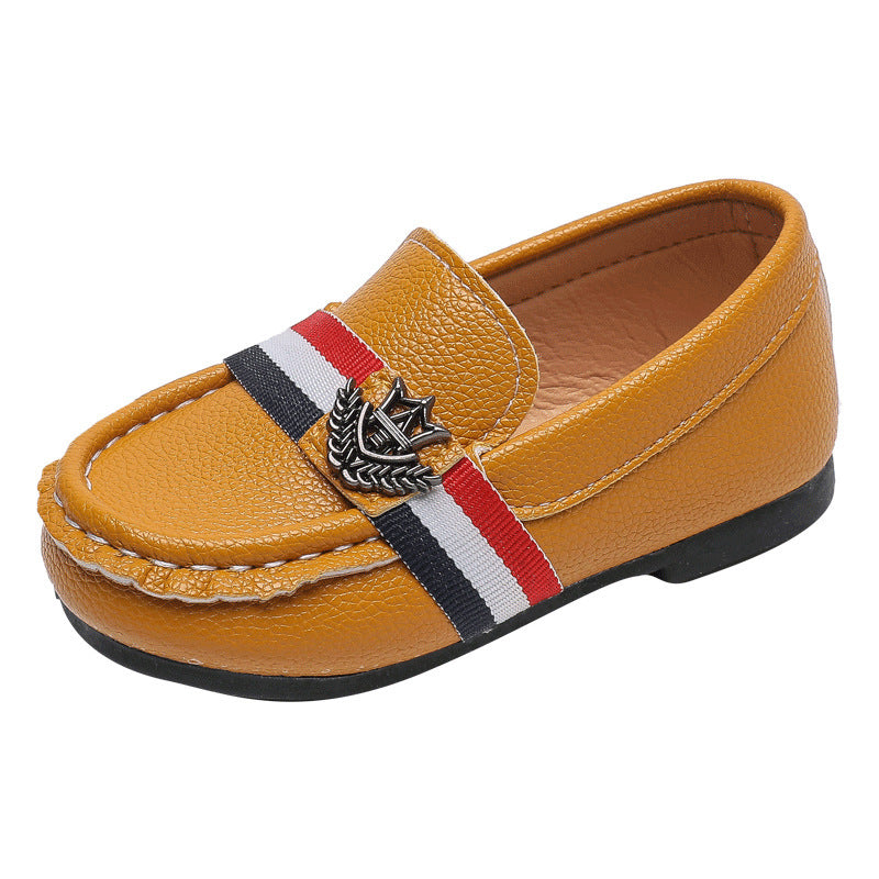 Boys' British Style Retro Lazy Slip-on Moccasin Shoes - Plush Fashions Shop 