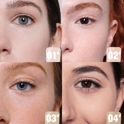 PHOFAY Super Coverage Concealer before and after results on different skin tones.