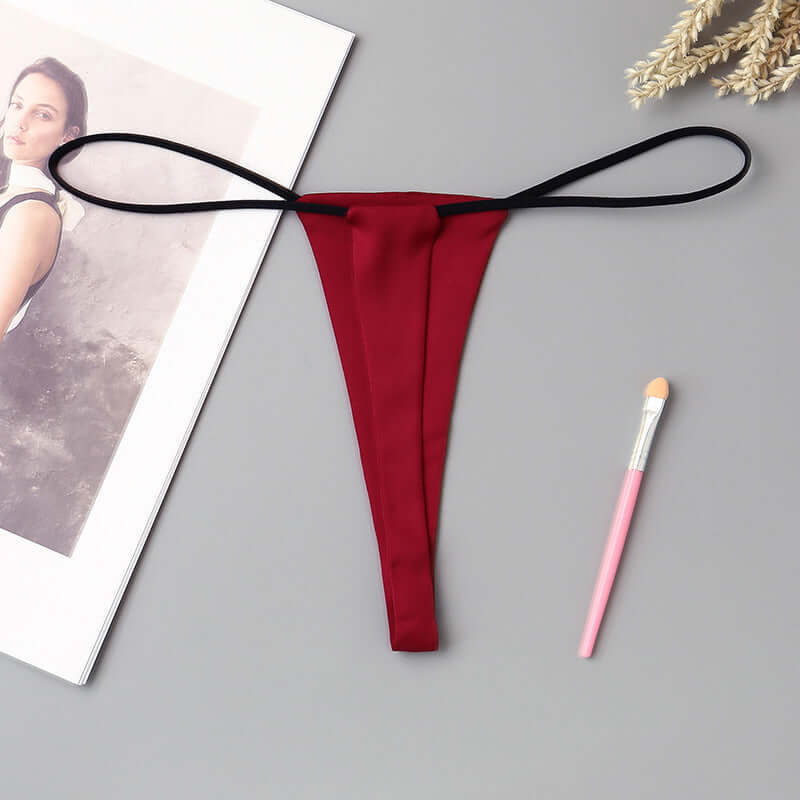 Women's Minimalist Low Waisted Underwear With One Rope - Plush Fashions Shop 