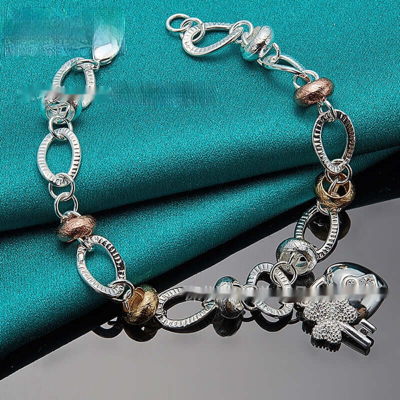 Silver Love Key Bracelet Female Jewelry - Plush Fashions Shop 