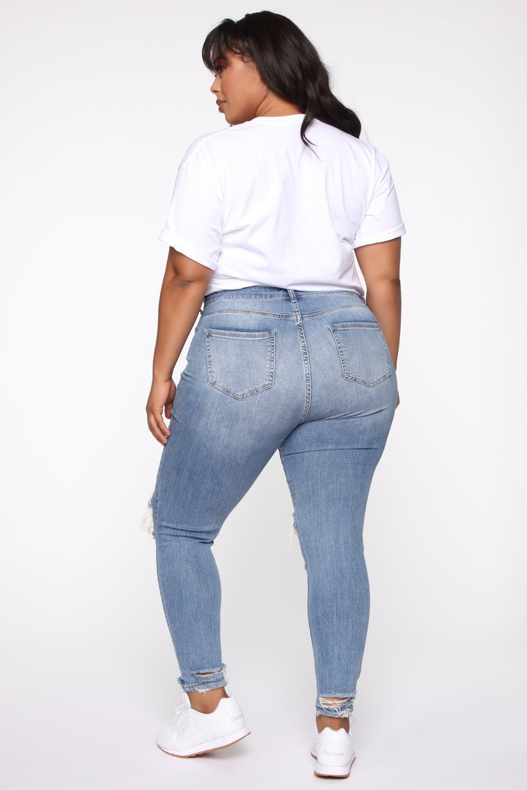 Stretch Ripped Women Plus Size Jeans Plus Size Jeans - Plush Fashions Shop 